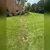 This buried discharge line will expel any water collected by the interior waterproofing system.