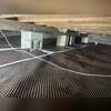 Drainage Matting was placed on the crawl space floor to discourage standing water with its textured grooves.