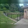 60" Chicago / 3 Rail Black Aluminum Fence.