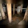 You can see in this photo how truly muddy and wet this dirt crawl space was.