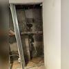 This basement wall had begun to bow inward, creating a structural concern for the homeowner.