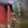 Here you can see the worn and inefficient barn gutters. It's easy to overlook them, but the impact of bad gutters can be significant. All that uncontrolled water runoff can cause serious damage to the barn's foundation, wash away valuable topsoil, and contribute to dampness and deterioration...