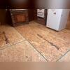 And here's the finished project for the kitchen! Heavy objects like that fridge are much more secure now.