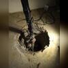 This is the old sump system in the home. It is undersized and poor quality.
