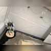A photo of the installation progress of the new sump pump system.