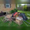 We removed all the debris from the space in order to better encapsulate. You wouldn't believe some of the objects we find trapped in time below homes. We also made sure to remove all the moldy fiberglass insulation from the floor joists since we would be adding our own moisture proof insulation...
