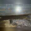 Obvious signs of moisture issues are present; you can clearly see water is pooling up by the foundation wall. The encapsulation treatment will totally separate and protect the crawl space interior from outdoor conditions, keeping the space clean and dry.