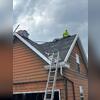 We are starting the roof replacement by stripping the old shingles to check for any damaged underlayment and/or decking before we can apply the new CertainTeed Asphalt Shingles.