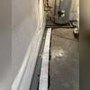 A progress photo of the installation of the WaterGuard.