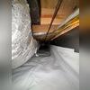 The SilverGlo on the walls of the crawl space are an improvement over the old, batted insulation.