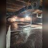 The crawl space floor was first covered with drainage matting, then the CleanSpace vapor barrier was laid over it.