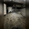 This crawl space was once dark and covered in a failing black liner that did little to stop moisture.