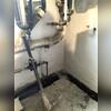 Here you can see where our crew began jackhammering on the concrete slab to make room for the WaterGuard System in one corner of the basement. Minimal invasion of the concrete slab is required to get this job done, making the installation process easy and seamless.
