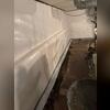 A closer look at the drainage system before finishing touches are made.