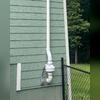 The exterior radon fan discreetly installed to safely vent radon from the finished basement.