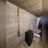 Efflorescence  is a white powdery substance that is minerals left behind when water has been present.