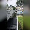 To solve this homeowner's drainage issues, we installed our Gutter Guard System by securely attaching the guards over existing gutters, ensuring a tight fit that blocks leaves and debris while allowing water to flow freely through the system.