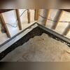 Before concrete is poured, WaterGuard is fitted to capture wall and floor seepage.