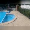 The concrete slabs around this homeowner's pool deck sank due to soil settlement and erosion beneath the surface. Over time, water from rain, poor drainage, or pool runoff likely washed away the supporting soil, creating voids that caused the slabs to shift and sink.