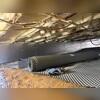 The crew installed Drainage Matting in this crawl space to create a clear path for water to flow toward the drainage system.
