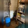 The stains present is an indicator that water seepage is present coming through the basement wall.