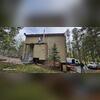Radon system exiting the home. Window to the left is no openable.