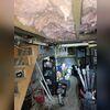 Crumbled and leaking floors and walls