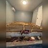 New joists replace the old and rotted joists.