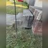 Settlement is causing the front steps to come away from the front porch.
