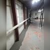 On one wall, there were several large cracks, which indicate that the wall was beginning to bow or show signs of inward movement. To address this, several I-Beams were installed to help stabilize the wall and to prevent further movement.