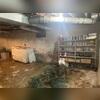 The water problem in this basement had become so severe that mold was growing on the concrete floor. Mold is a health hazard that should be handled carefully by professionals since it can cause health problems like asthma and allergies.