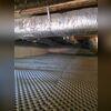 Drainage Matting was placed across the floor of the crawl space to eliminate any standing water with its textured grooves.
