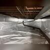 SilverGlo was installed on the walls of the crawl space to reflect heat back in the crawl space, keeping it a healthy temperature. 

CleanSpace was used to encapsulate the walls and floors, keeping moisture and odors from penetrating through.