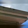The previous gutter contractor failed to properly install the gutter system, resulting in an incomplete installation. Here, we illustrate where they failed to nail the gutter into the fascia correctly.