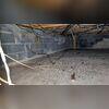 The damp crawl space before encapsulation.