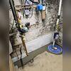 WaterGuard was installed to direct any seepage from the walls and floors to the sump pump for removal. SuperSump was installed in the corner to pump out heavy amounts of water away from the foundation.