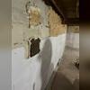 During our inspection, Rob found that this foundation basement wall was bowing inward significantly and needed to be permanently stabilized with Geo-Lock Wall Anchors