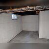This basement was facing water damage from water intrusion.