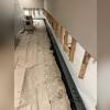 The team installed WaterGuard, a pipe that ran around the perimeter of the basement to direct any seeping water to the sump pump for removal.