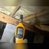 Checking humidity levels in the crawl space. This level is very high and the perfect breeding ground for mold, mildew, and wood rot.