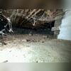 The damp crawl space before being encapsulated by our team.