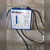 This is the control panel for the UltraSump Battery Backup System, which monitors the system and alerts the homeowner if the primary pump loses power or needs attention. It ensures the backup pump is ready to protect the basement during outages.