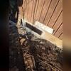 We placed thick strands of Carbon Fiber Stitching over each one of the several cracks in the foundation wall, to prevent the cracks from worsening.