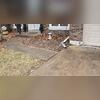 This photo depicts the concrete before leveling and repair.