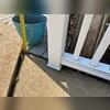 This protruding slab of concrete is causing a tripping hazard surrounding this homes pool.