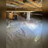 Notice our Sanidry Sedona Dehumidifier to control humidity in this crawl space.