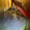 The sump pump in this basement failed, resulting in a big flood.