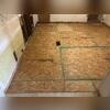 All the subfloor that was removed is replaced.