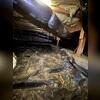 This crawl space had rodent traps and droppings, hanging insulation, and a very dirty vapor barrier - all evidence of water and rodent intrusion.