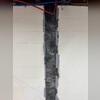 Here is a close up of one of our CarbonArmor Straps installed on this basement wall.